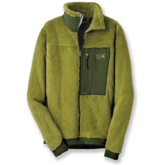 Mountain Hardwear S Monkey Fleece Full Zip Front Jacket High Pile Lime Green - Picture 10 of 10